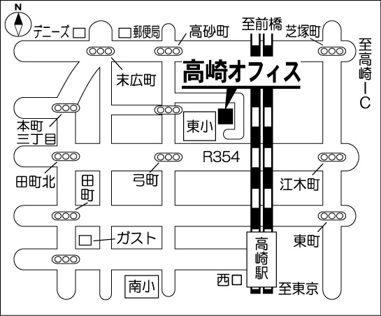 リーガルパートナー│高崎オフィス地図